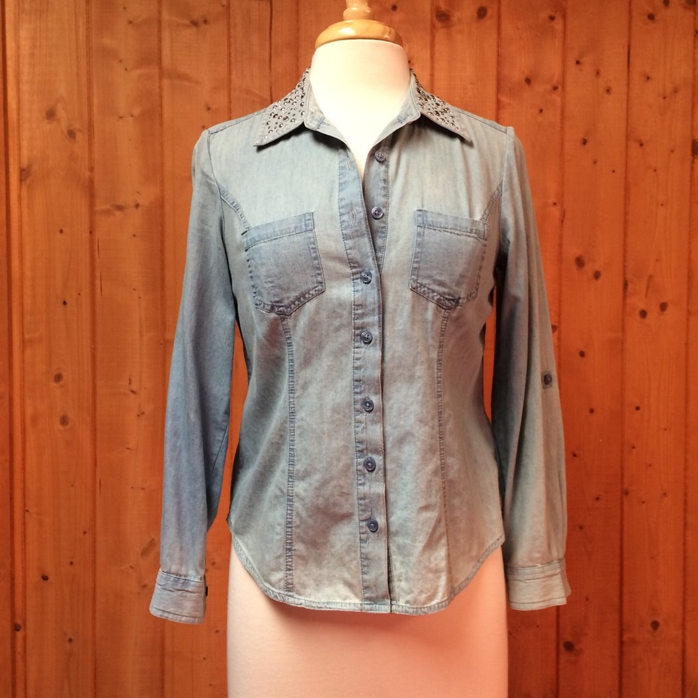 Vintage Style&Co Chambray Rhinestone… - Picture 4 of 8